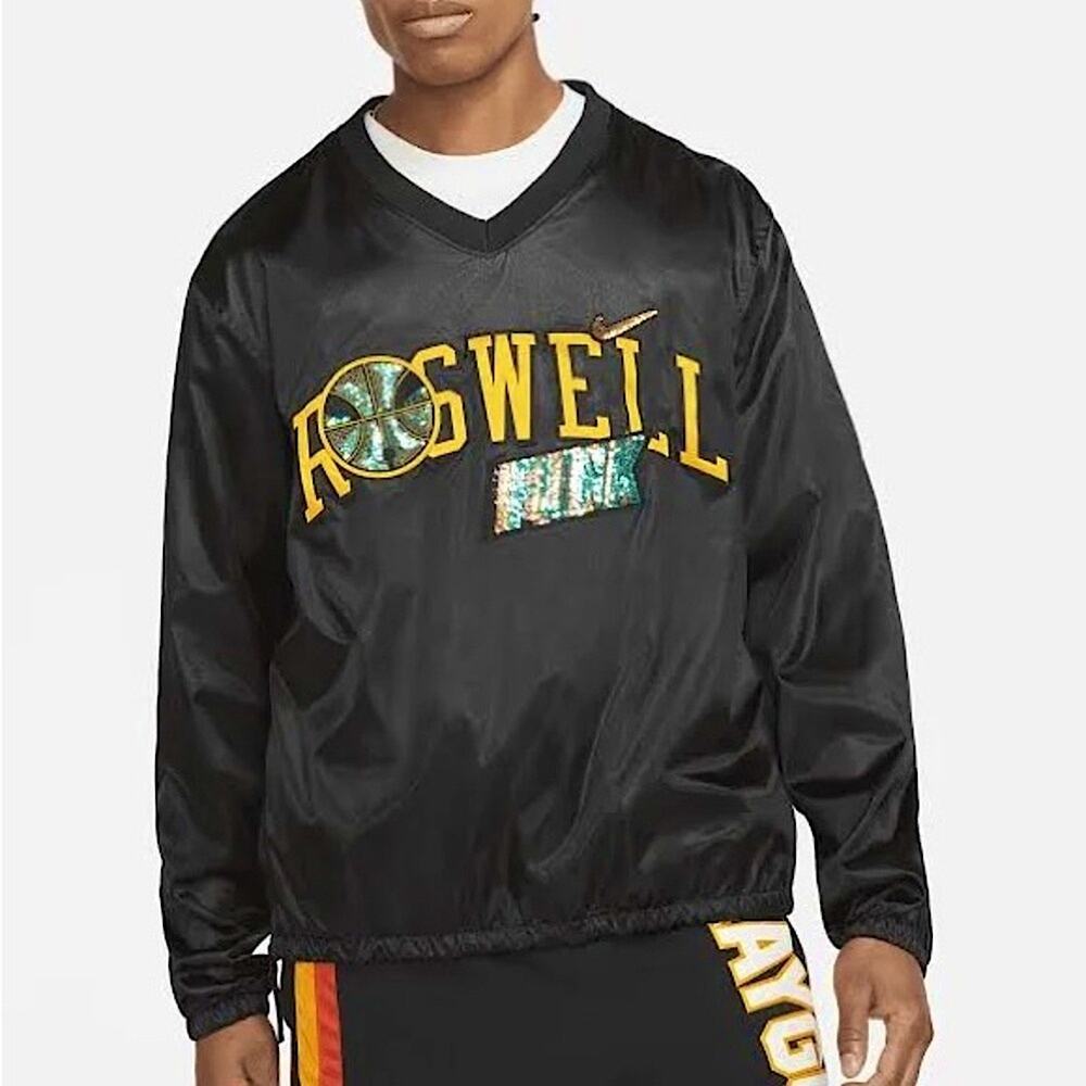 Nike Men’s Rogers Funk Embroidered Sequins Black Pullover Sweatshirt XL New